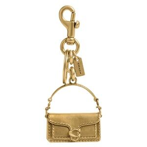 New Coach Gold Mini Tabby Bag Keychain Bag Charm